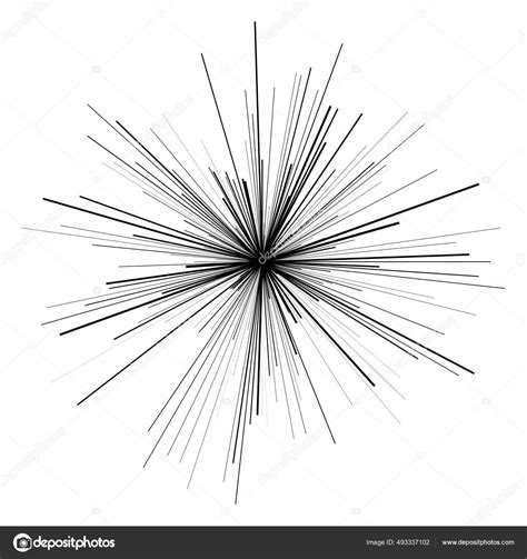 Radial Radiating Beam Ray Lines Starburst Sunburst Lineal Element Icon