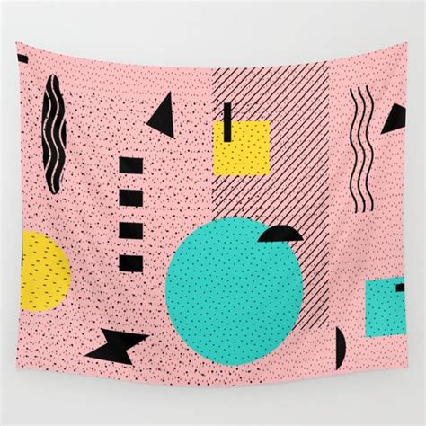 Hello Memphis Peach Berry Tapestry By Silverpegasus On Society6 Home