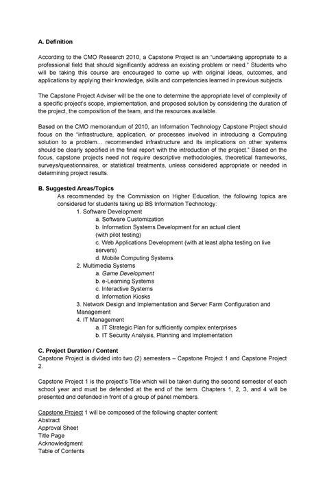 Copy Of Capstone Flow 2021 A Definition According To The Cmo Research 2010 A Capstone