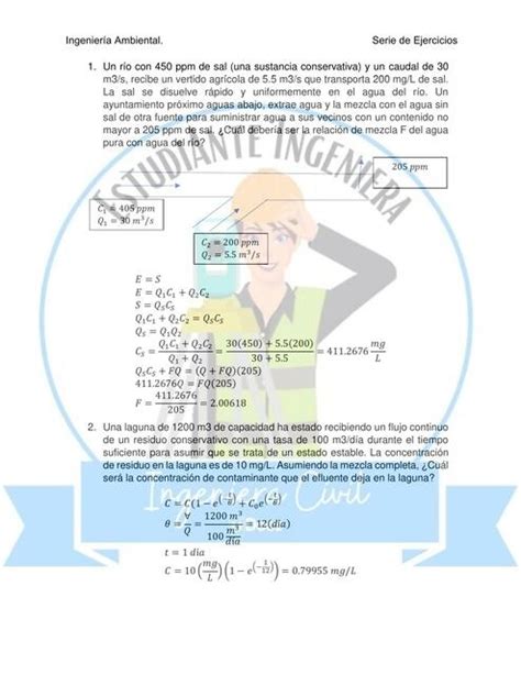 Ingenieria Ambiental Serie De Ejercicios Apuntes Digitales Gamma Udocz