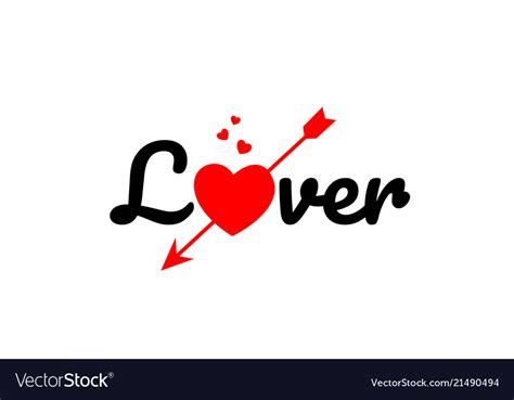 Lover Word Text Typography Design Logo Icon Vector Image