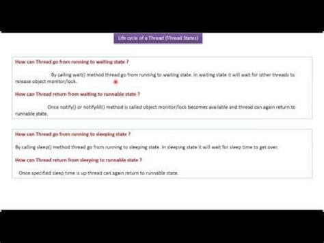 Java Tutorial Java Threads Life Cycle Of A Thread In Java V