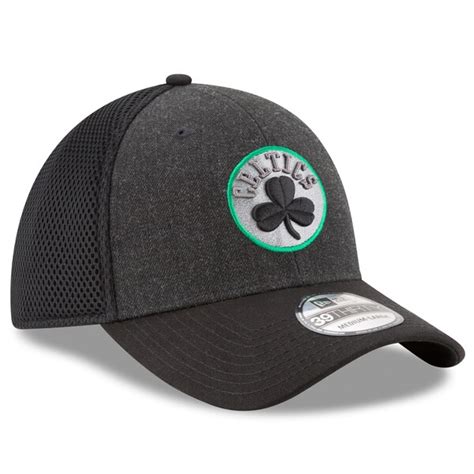 Men's Boston Celtics New Era Heathered Black/Black Neo 39THIRTY Flex ...