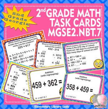 Georgia Math Mgse Nbt Nd Grade Task Cards Add Subtract To