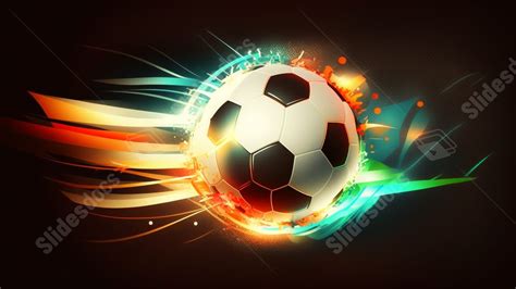 Soccer Black Glowing Powerpoint Background For Free Download - Slidesdocs