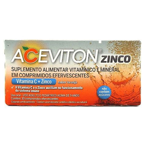 Aceviton Zinco Sabor Laranja Comprimidos Efervescentes Resilifarma