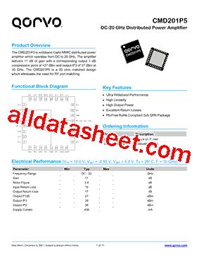 CMD201P5 V01 Datasheet PDF Qorvo Inc