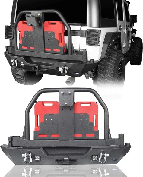 Hooke Road Rear Bumper And Spare Tire Carrier W Oil Drum