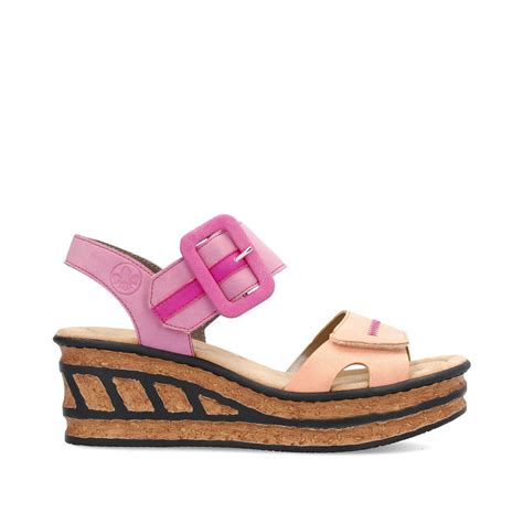 Rieker Ladies Buckle Detail Platform Sandal Hobson Shoes