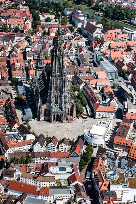 Aerial Image Ulm Church Building Of The Cathedral Of Ulmer Muenster