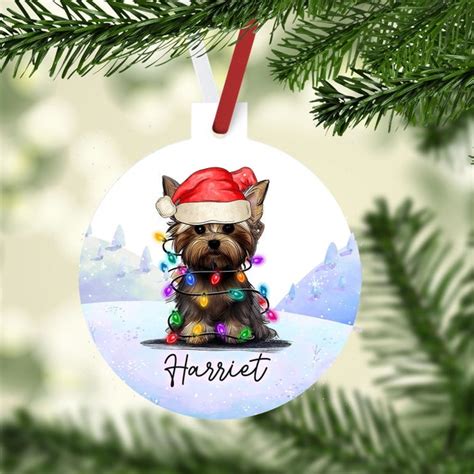 Yorkie Ornament Etsy