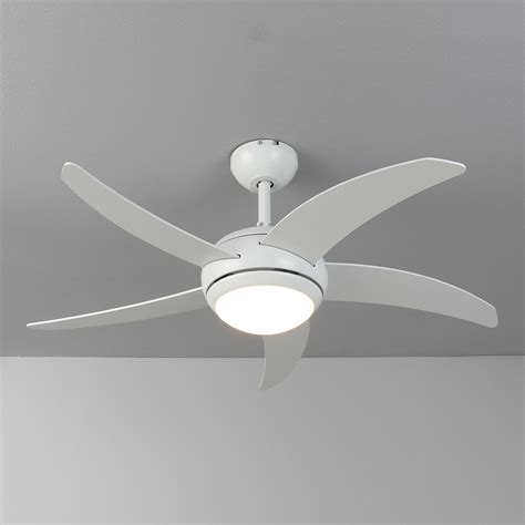 Ventilador De Techo Con Luz Led Integrada En Blanco Habana Motor Dc El