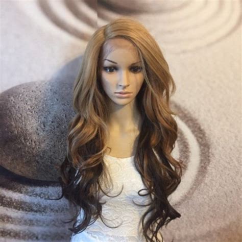 Dark Honey Blonde Mix Lace Front Wig Etsy