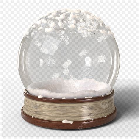 Bola De Cristal De Navidad D Con Copos De Nieve Png Dibujos D Bola