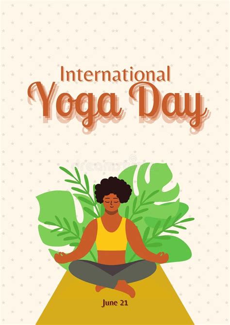 International Yoga Day Flyer Stock Illustration Illustration Of