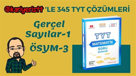 345 TYT MATEMATİK SORU BANKASI 2020 Gerçel Sayılar 1 ÖSYM Tarzı