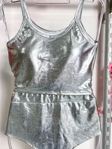 Conjunto Hot Pants Carnaval Metalizado Parcelamento Sem Juros