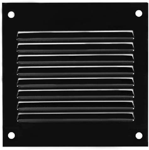 100x100mm Black Air Vent Grille Cover 4x4 Inch Ventilation Cover Metal