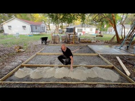 How To DIY Dry Pour A Large Concrete Slab In Real Time | Concrete patio ...