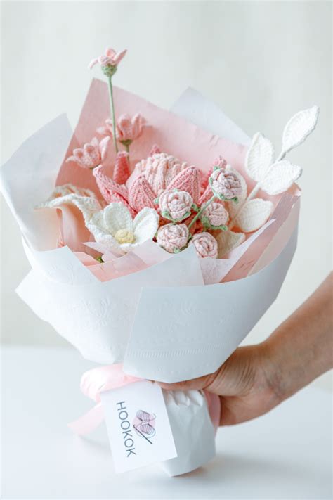 Pink King Protea Bouquet Kit – with PDF pattern - Hookok