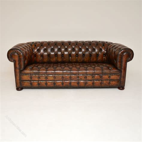 Antique Deep Buttoned Leather Chesterfield Sofa Antiques Atlas