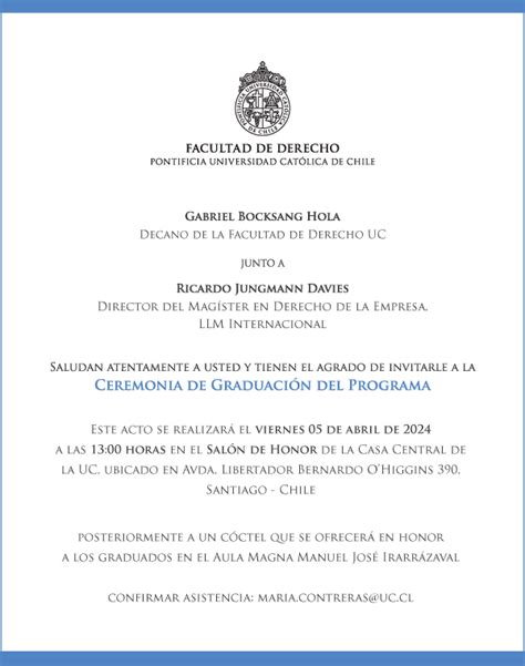 Ceremonia De Graduaci N Del Programa De Mag Ster En Derecho De La