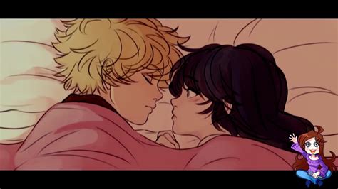 Cat Noir And Ladybug Kissing In Bed Ladybug And Her Boyfriend Cat