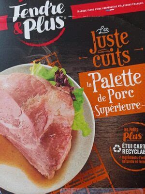 La palette de porc supérieure Tendre Plus