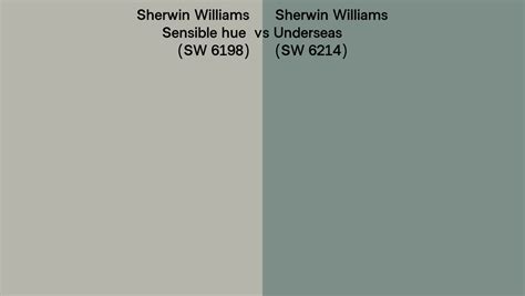 Sherwin Williams Sensible Hue Vs Underseas Side By Side Comparison