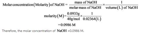 How To Use Acidbase Titration To Find The Mass Of Oxalic