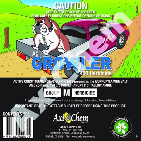 Ac Growler Herbicide L Axichem