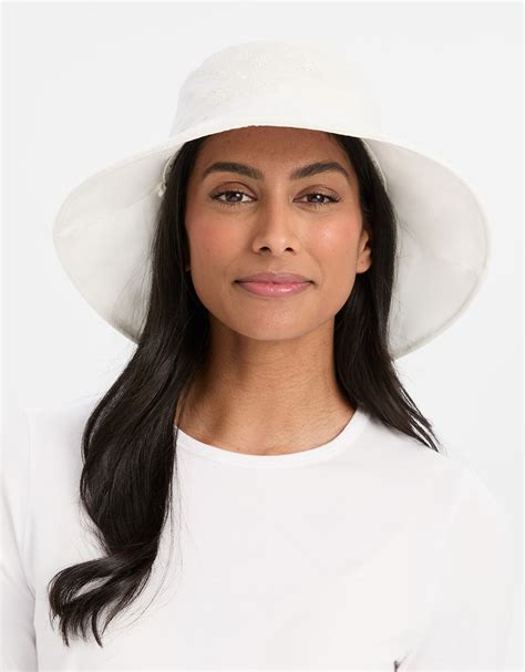 Sun Protective Wide Brim Sun Hat For Women Broderie Wide Brim Sun Hat Upf 50 Solbari Uk