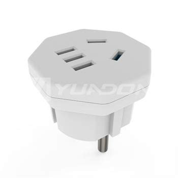 5 pins US CN pin sockets to 2 EU electric plug socket adapter