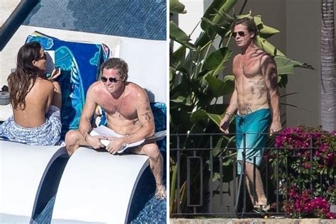 Nova Namorada De Brad Pitt Faz Topless Em Dia De Piscina O Ator