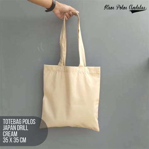 Jual Tote Bag Polos Bahan Drill Ukuran X Cm Shopee Indonesia