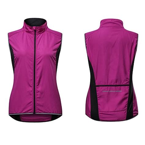 Maillot De Cyclisme Violet Pour Femme Coupe Vent Fibre Jersey