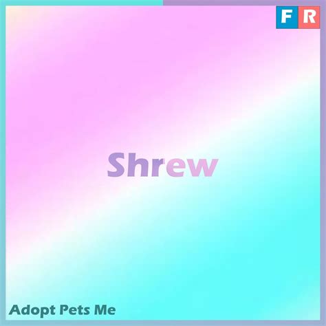 Adopt Me Shrew FR Fly Ride Virtual Pet Animal Adopt Me - Etsy