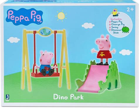 Peppa Pig Dino Park Playset, 4 Pieces - Includes Dinosaur Park, – One ...