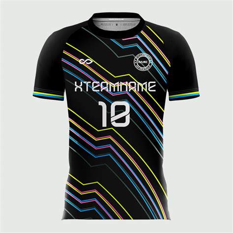 Black Soccer Jersey Design for Team Sublimated Printing – XBalla