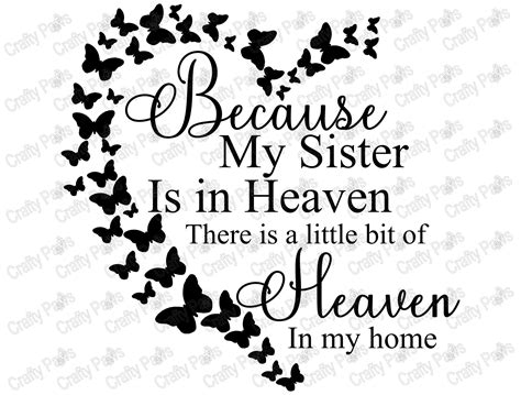 Sister In Heaven Digital File Etsy Uk