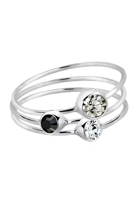 Buy Elli Germany Ring Set Stacking Crystals Online Zalora