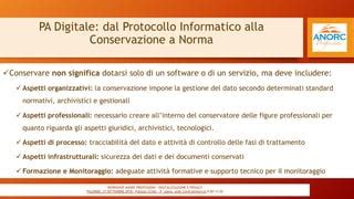 Pa Digitale Dal Protocollo Informatico Alla Conservazione A Norma Ppt