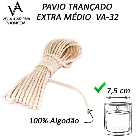 Pavio Extra M Dio Va Algod O Tran Ado Velas Artesanais Aqui