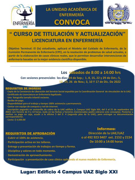 Enfermería UAZ Curso Titulación