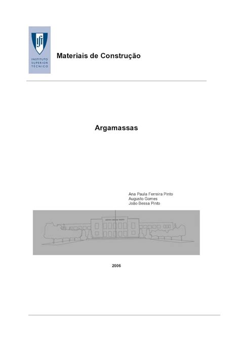 Pdf Materiais De Constru O T Cnico Lisboa Pdf File Campos De