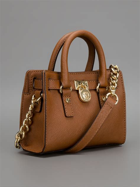 Lyst Michael Michael Kors Hamilton Shoulder Bag In Brown