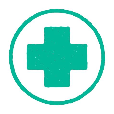 Icono de cruz médica verde signo de medicina y farmacia icono de vector