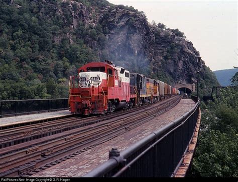 Wm 6413 Western Maryland Railway Emd Gp9 At Harper S Ferry West Virginia By G R Harper