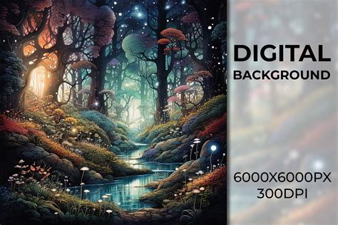 Mystic Forest Background Graphic by GN Shop · Creative Fabrica