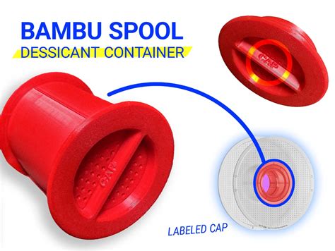 Revised Bambu Lab Spool Desiccant Container Threaded Remixed By Pdx